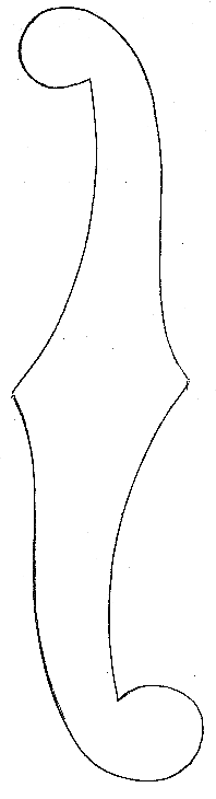 F-Loch-Schablone (M 1:1)